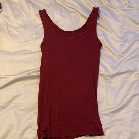 A medium Maroon a.new day tank top. - Picture 2 of 4